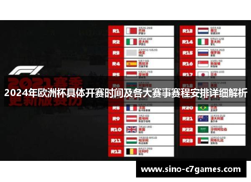 2024年欧洲杯具体开赛时间及各大赛事赛程安排详细解析